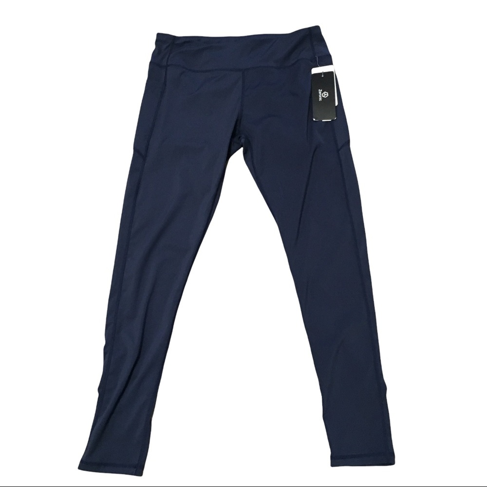 Zeronic blue high rise active leggings. Sz XL. New